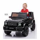 KIDS ON WHEELZ - Voiture pour enfants Mercedes Benz AMG G63 24 V avec télécommande parentale - Noir-Luxe et design inégalés : ce mini-SUV sous licence officielle présente le style emblématique du G63 et comprend un siège en cuir confortable et rembourré pour une expérience de conduite vraiment haut de gamme et réaliste.