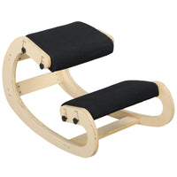 HOMCOM - Chaise ergonomique à genoux réglable - noir-Le design ergonomique améliore la posture, prévenant l'affaissement et la cyphose 