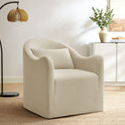 Modway - Bardot Mélange de lin recouvert d’engourdi Chaise d’accent - Lin-Sellerie premium en mélange de lin