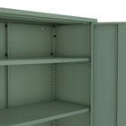 Manhattan Comfort - Ensemble de 2 armoires de rangement et d’appoint modernes Naomi - Vert-Pieds en métal avec patins de sol réglables pour une stabilité sur mesure