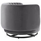 Modway - Embrace Touffe Performance Velvet Chaise pivotante - Gris noir-Base pivotante