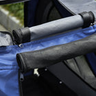 Aosom - Remorque pour chien, chariot pour animal de compagnie, wagon de vélo, porte-bagages de voyage avec attelage, pliable pour le voyage, bleu-Point d’ancrage pour la laisse de sécurité 