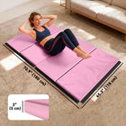 Soozier - Tapis De Gymnastique Pliable 4 pi L x 6 pi L x 2 po P - Tapis D’Exercice Avec Poignées De Transport Pour Yoga - Mma - Arts Martiaux - Rose-Surface en cuir PU non absorbante, ignifuge, résistante aux perforations et à la moisissure  