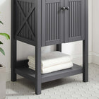 Modway - Steam Armoire de toilette de salle de bain (lavabo non inclus) - Gris-Assemblée requise
