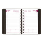 Brownline - 2027 agenda quotidien PlannerPlus avec reliure à double spirale – 8 po x 5 po – noir-Reliure spirale double avec couverture souple aspect lézard