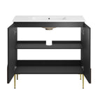 Modway - Alchemist 36" Vanette de salle de bain - Blanc Noir-Assemblée requise