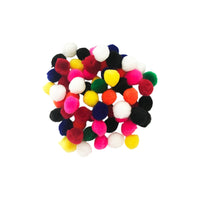 DBLG Import - Pompons - 1/2" - couleurs assorties - 100 par paquet-Assortiment vibrant de huit couleurs