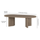 Hudson&Canal - Table basse ovale Alma (48 po de largeur) - Chêne gris vieilli-9