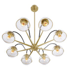 Modway - Hanna 8-Lumière Lustre - Or clair-Compatible DEL