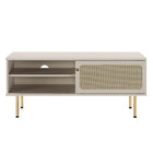 Modway - Cambria 47 po Meuble TV, Blanc-Capsules de pied non marquées