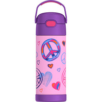 Thermos - Bouteille FUNtainer avec Paille - 410 mL - Paix-Technologie d’isolation sous vide ThermosMC offrant une rétention maximale de la température