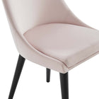 Modway - Viscount Accent Performance Velvet Chaises de salle à manger Ensemble de 2 - Rose-10