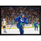 Andrei Kuzmenko 20x29 Canucks Celebrating-H - Toile encadree - 31" x 22"-Impression sur toile de qualité supérieure avec bordures enveloppées