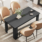 HOMCOM - Table à manger moderne 63 po avec effet bois - noir-Assemblage facile requis 