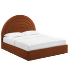 Modway - Solana Arqué Performance Velvet Lit de plateforme complet, Rouille-Assemblée requise