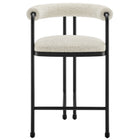 Modway - Turin Dos courbé Boucle et métal Tabouret de comptoir - Black Pearl-8