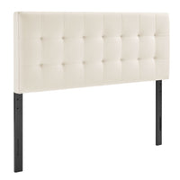 Modway - Lily Velours de performance résistant aux taches Tête de lit King Size, Albâtre-Sellerie en velours Performance résistante aux taches