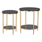 Zuo - Koper Table basse - Noir - Ensemble de 2-Marbre naturel au style luxueux et intemporel