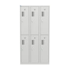 Ceha - Casier NH Series batterie de 3, 2 niveaux avec aérations avant à trous, gris clair-Durabilité de qualité commerciale pour une utilisation intensive quotidienne