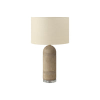 Monarch Specialties - Luminaire - 28 po H Lampe De Table - Résine Brune - Abat-Jour Beige - Contemporain - Moderne-Une lampe de table chic de 28 pouces de haut, avec un corps en résine marron clair à l'aspect de pierre naturelle, reposant sur une base en acrylique transparent et complétée par un abat-jour sophistiqué en tissu beige, pour une pièce d'accentuation parfaite dans un salon, une chambre ou un espace de bureau contemporain