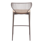 Zuo - Silues Tabouret de comptoir - Taupe/Brun - Ensemble de 2-Garantie limitée de 3 ans