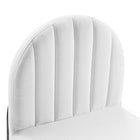 Modway - Isla Chenal Touffé Tissu rembourré Fauteuil d’appoint de salle à manger - Noir Blanc-9