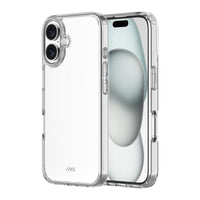 AXS - ULTRA CLEAR étui testé contre les chutes pour Apple iPhone 16 - Transparent-Protection anti-UV pour afficher clairement le design original de votre cellulaire