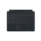 Microsoft - Clavier Surface Pro avec rangement du stylet - Noir (Français canadien)-Élégant et compact, ce clavier offre le même confort qu’un clavier d’ordinateur portable traditionnel, avec un jeu de touches mécaniques rétroéclairées complet et un grand pavé tactile en verre pour un contrôle et une navigation précis