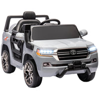 Qaba - Voiture RC électrique Toyota sous licence 12V pour enfants - gris-Design sous licence Toyota LAND CRUISER 