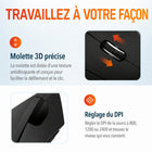 Delton - Souris d'ordinateur ergonomique sans fil rechargeable S12, pour droitiers, noire-Cette souris sans fil ergonomique est fournie avec un récepteur USB 2,4 GHz, garantissant une connexion stable jusqu'à une distance de 9 mètres.