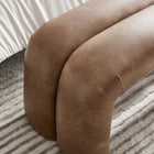 Modway - Dax Cuir végane de 50,5" Rembourré Banc d’accent - Brown-Cadre en bois massif