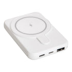 Helix - Batterie externe magnétique 5 000 mAh, Blanc-Chargeur portable de 5 000 mAh
