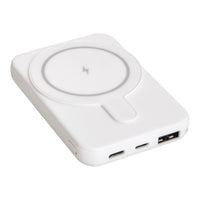 Helix - Batterie externe magnétique 5 000 mAh, Blanc-Chargeur portable de 5 000 mAh