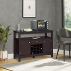 HOMCOM - Buffet 46 po avec casier à vin intégré et tiroir - espresso-Le casier à vin inférieur offre une solution compacte pour stocker votre collection de vins 