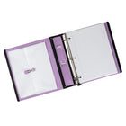 Staples - Reliure Better Binder - 1½ po - lilas-Pochette verticale intérieure non collante pour garder les feuilles en place