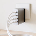 ALOGIC - Chargeur 100 W Rapid Power 4 ports USB PD GaN - gris sidéral-Sorties USB-C inférieures jusqu'à 18 W