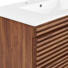 Modway - Render Support mural de 36" Vanette de salle de bain - Blanc noyer-Conception murale
