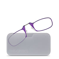 ThinOptics 2.0 Violet Lecteur avec Pod Blanc Universel - Violet-Le produit comprend les lunettes de lecture ThinOptics et l'étui universel avec un adhésif sans résidu à coller sur votre téléphone / étui ou toute autre surface dure et plate