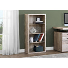 Monarch Specialties - 7406 48 po H Etagere - Faux Bois Taupe/Tablettes Ajustable-Conception contemporaine, lignes épurées construites à partir des panneaux épais