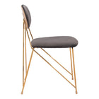 Zuo - Georges Chaise de salle à manger - Gris/Or - Ensemble de 2-Garantie limitée de 3 ans