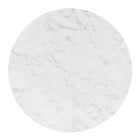 Modway - Verne 40 po Marbre artificiel Table à manger, Or Blanc-Anneau de pied non marqué