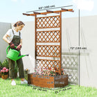 Outsunny - jardinière surélevée - orange-Utilisez la partie supérieure pour accrocher des pots de fleurs et des décorations pour votre jardin
