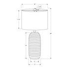 Monarch Specialties - Luminaire - 28 po H Lampe De Table - Résine Crème - Abat-Jour Ivoire / Crème - Transitionnel-Munie d'un cordon transparent de 5 pieds, cette lampe complémentaire polyvalente peut être placée sur une table d'appoint ou latérale, une table de nuit ou une table de chevet pour une source d'éclairage à la mode
