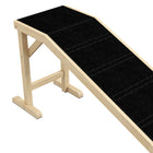 PawHut - Rampe pour animaux, marches de lit pour chien avec tapis antidérapant, 74 po L x 16 po l x 25 po H - naturel-Surface en polyester offrant un grand confort 