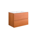 Modway - Scenic Fixation murale de 30" Vanette de salle de bain - Blanc cerise-Armoire de toilette murale pour salle de bain