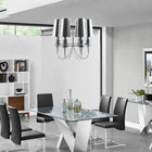 Modway - Tapestry Acier inoxydable Lustre - Argent-Peut accueillir six ampoules E26 de 40 W (non incluses), puissance maximale : 40 W