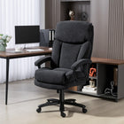 HOMCOM - Fauteuil de bureau grand format pour la maison - capacité de 450 lbs - noir-La fonction d'inclinaison permet un mouvement de balancement pour la détente 