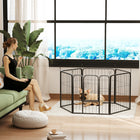 PawHut - Parc pliable pour chien 6 panneaux avec porte et sangle - 24 po H-Fabriqué en acier résistant à la rouille pour plus de durabilité
