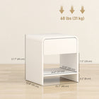 HOMCOM - Table de chevet avec tiroir et étagère ouverte - blanc - lot de 2-Son style nordique polyvalent s’adapte aux chambres, salons et petits appartements