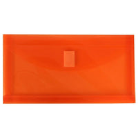 JAM Paper Enveloppes commerciales de plastique avec fermeture à velcro, 5 1/4 x 10 po, orange, paquet de 24-Matériau : Plastique